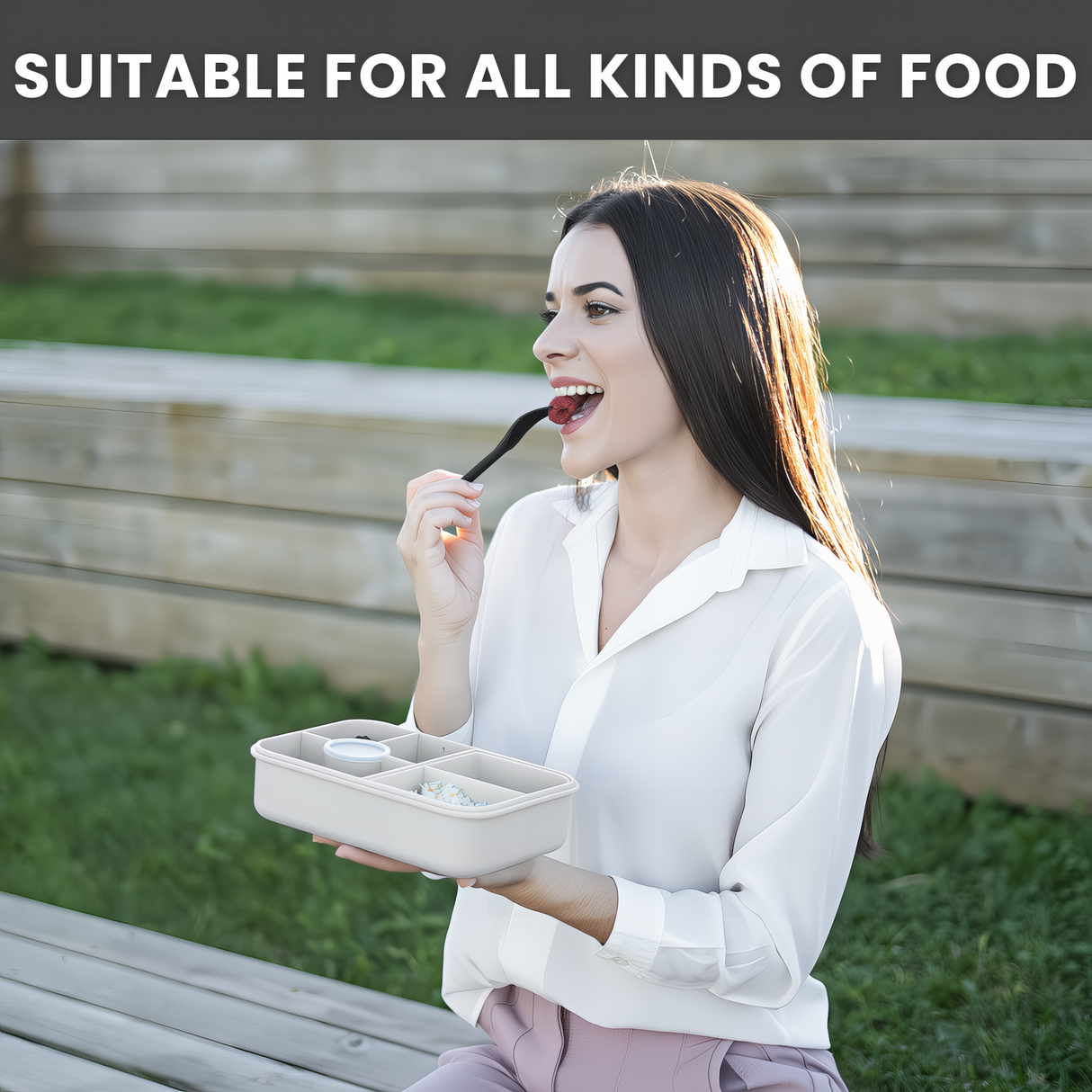 Lunch Box 1300ML,Kids Lunch Box Bento Boxes with 5+2 Compartments Cutlery,Leak-Proof