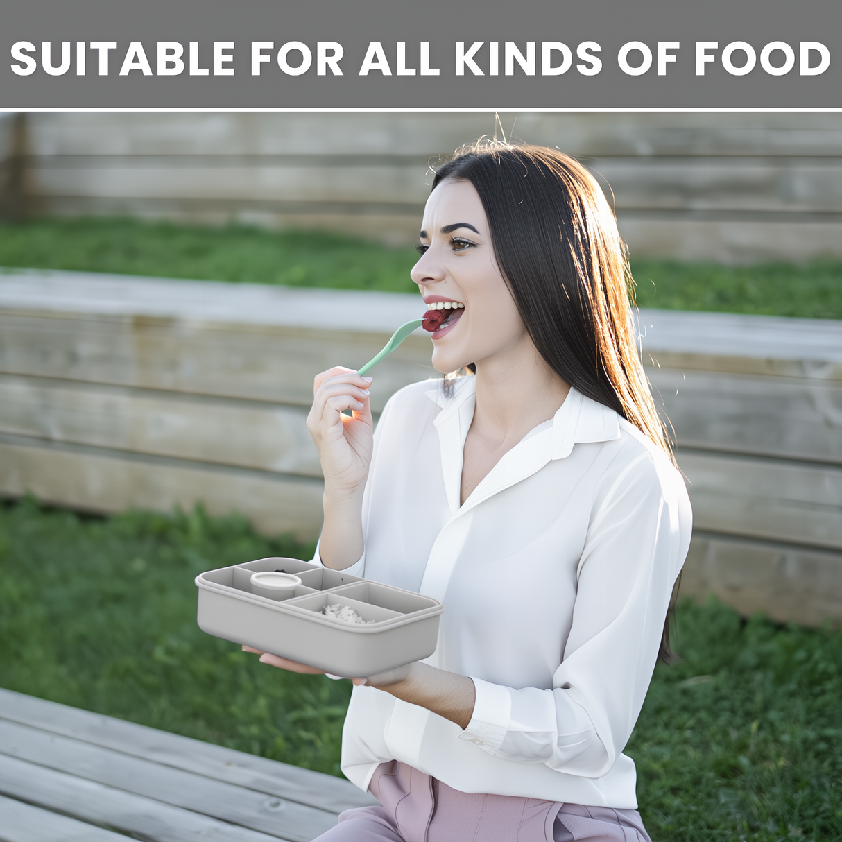 Bugucat Bento Lunch Box 1300ML with Bag - Leak-Proof with 5 Compartments,Cutlery for Kids and Adults