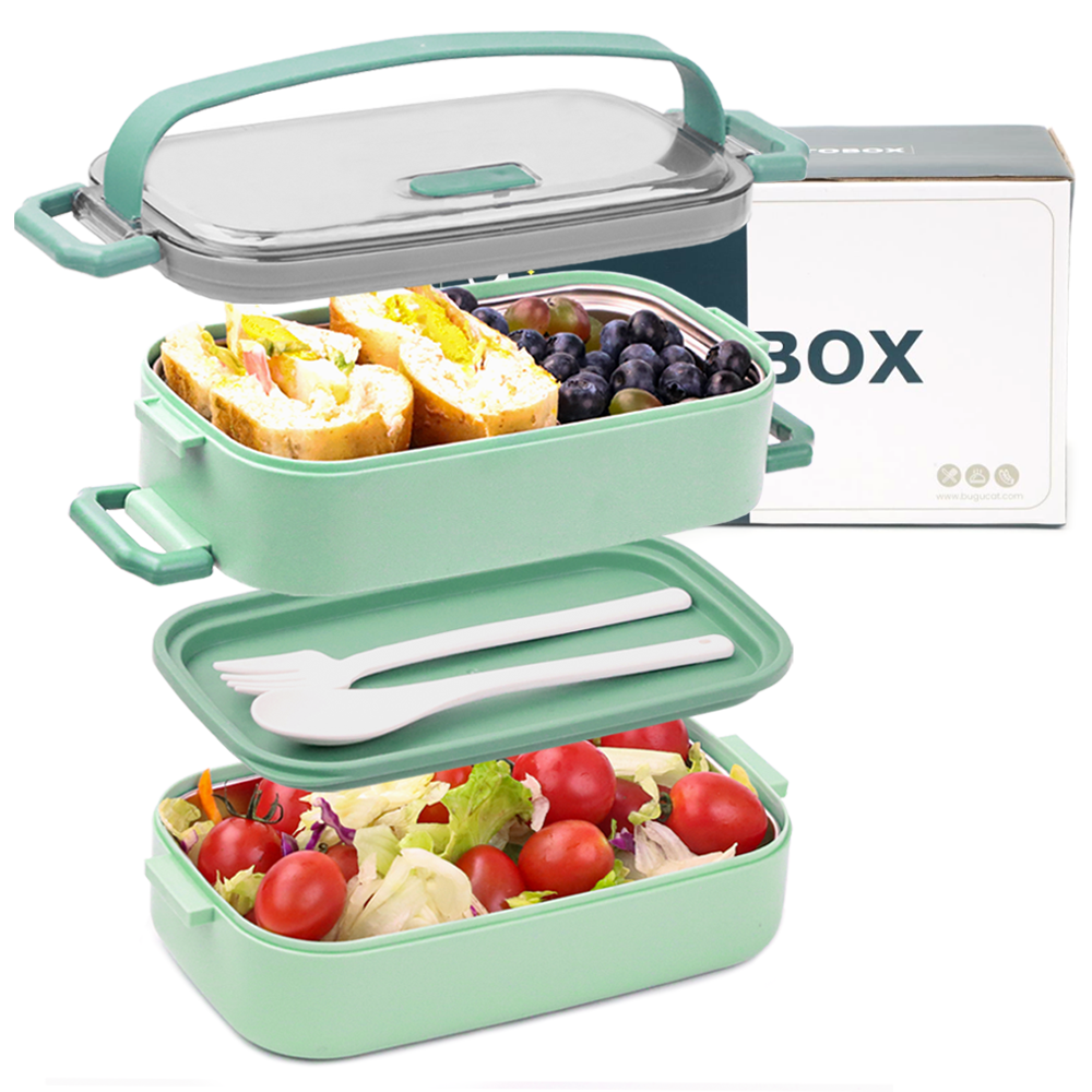 Lunch Box 304 Stainless Steel 1100ML,Bento Box Leak-Proof Dishwasher Microwave Safe