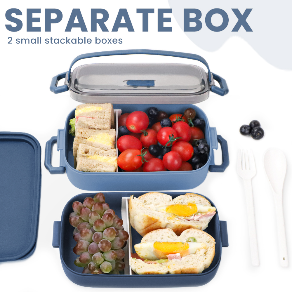 Lunch Box 1600ML, Bento Box Leak-Proof Dishwasher Microwave Safe BPA-Free