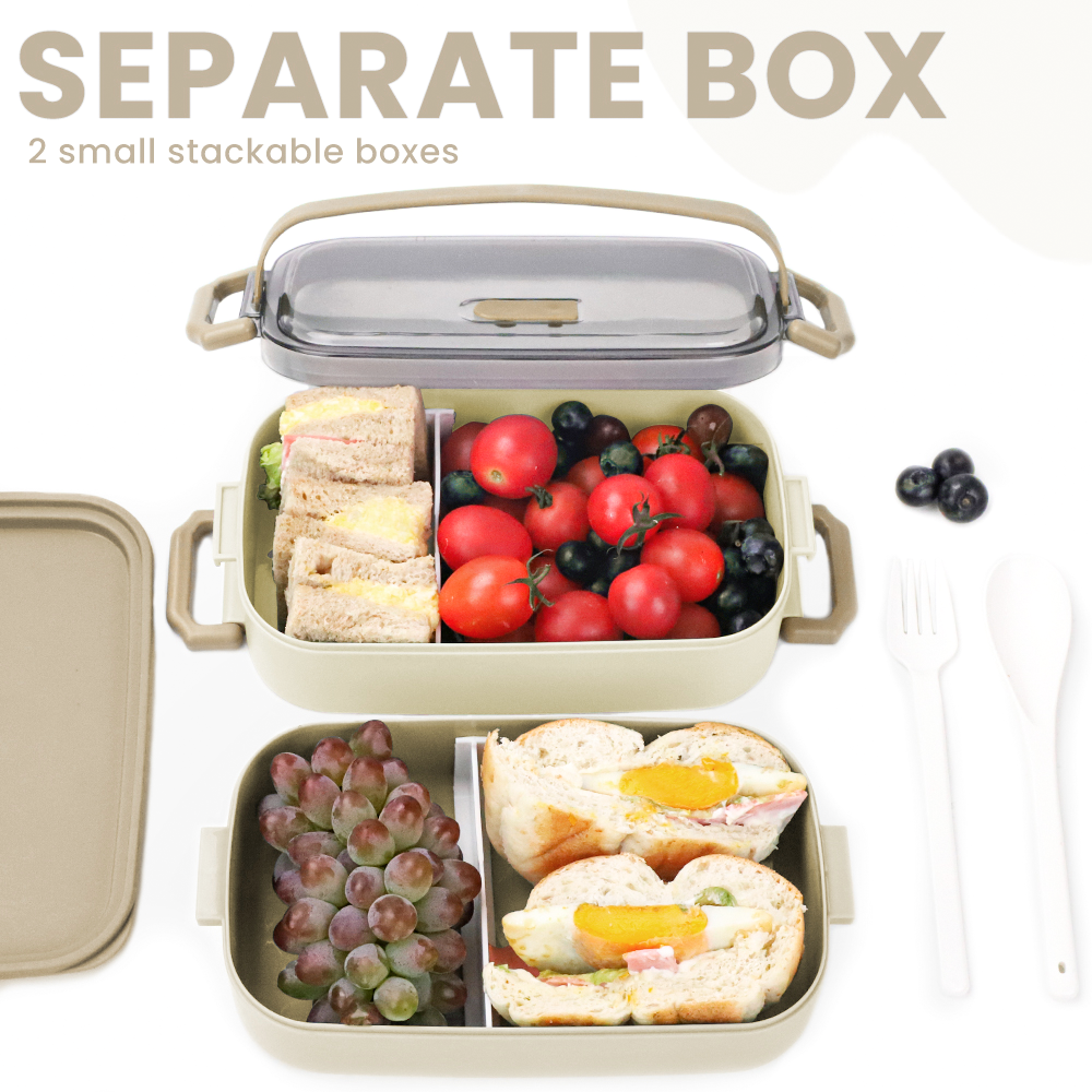 Lunch Box 1600ML, Bento Box Leak-Proof Dishwasher Microwave Safe BPA-Free