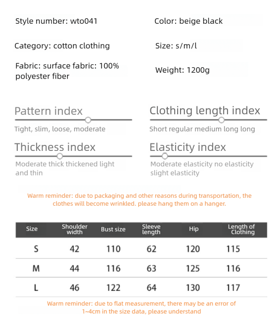 Lange Baumwolljacke, Stehkragen lockerer Freizeitmantel, warm, Winter