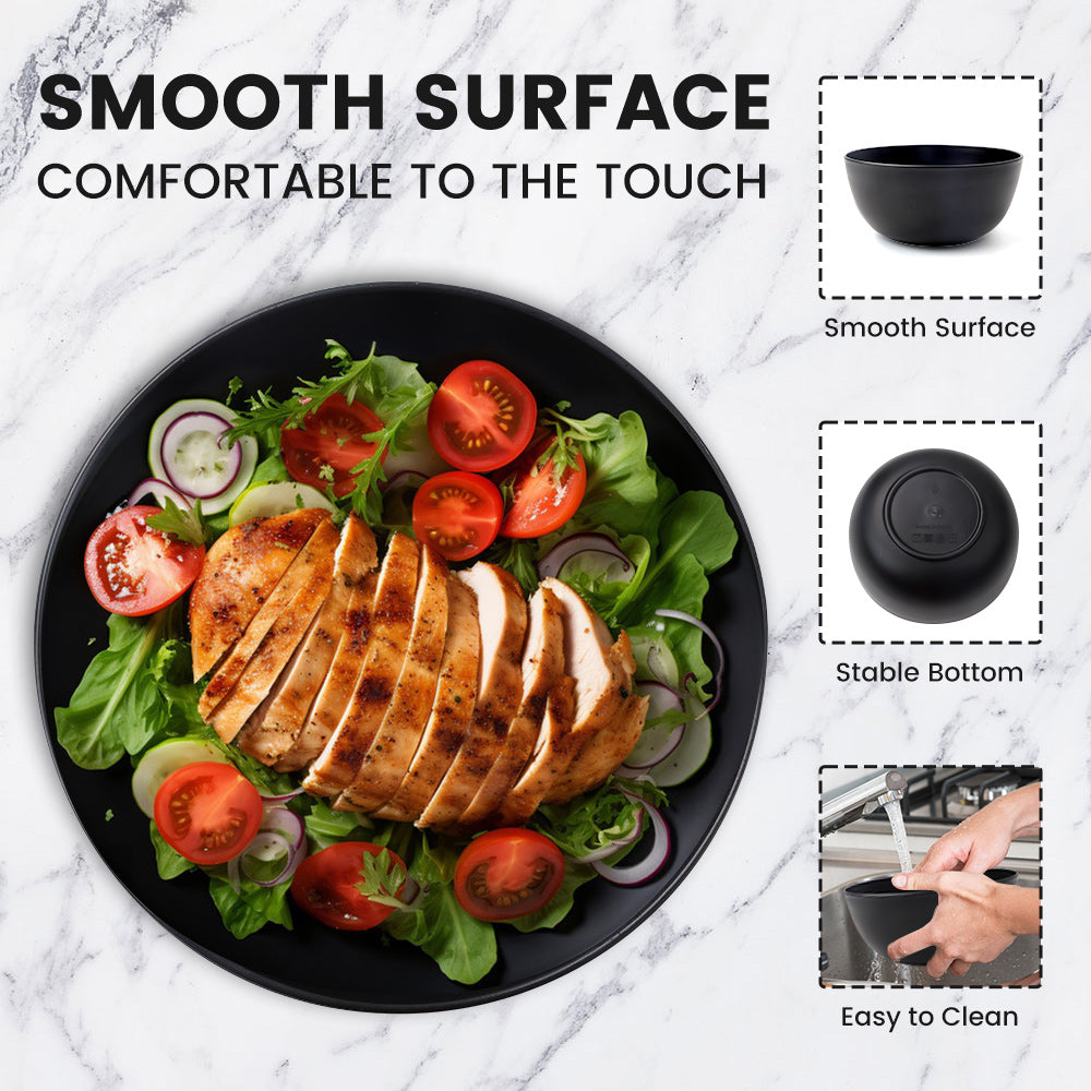 Cereal Bowls 6 PCS 1400ML, Large Capacity Plastic Salad Bowls for Soup Grain Ramen Salad