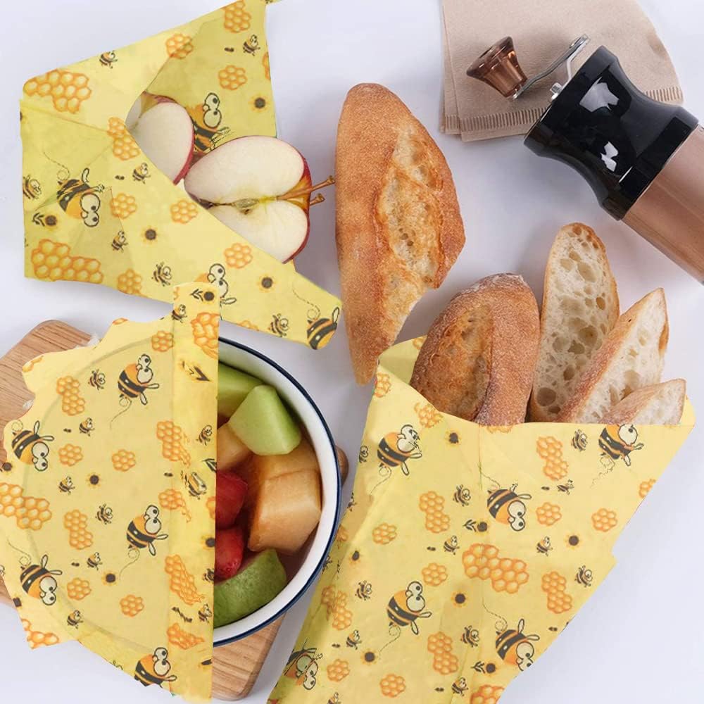 Beeswax wraps, organic wax paper, reusable beeswax cloths made from natural beeswax cotton