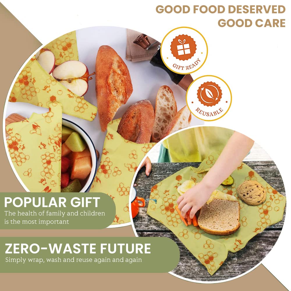 Beeswax wraps, organic wax paper, reusable beeswax cloths made from natural beeswax cotton