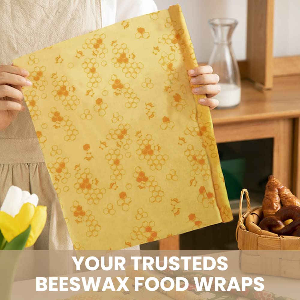 Beeswax wraps, organic wax paper, reusable beeswax cloths made from natural beeswax cotton