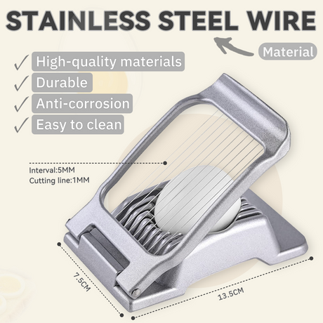 Aluminum Alloy Egg Slicer, Hard Boiled Egg Cutter, Professional Egg Cutter