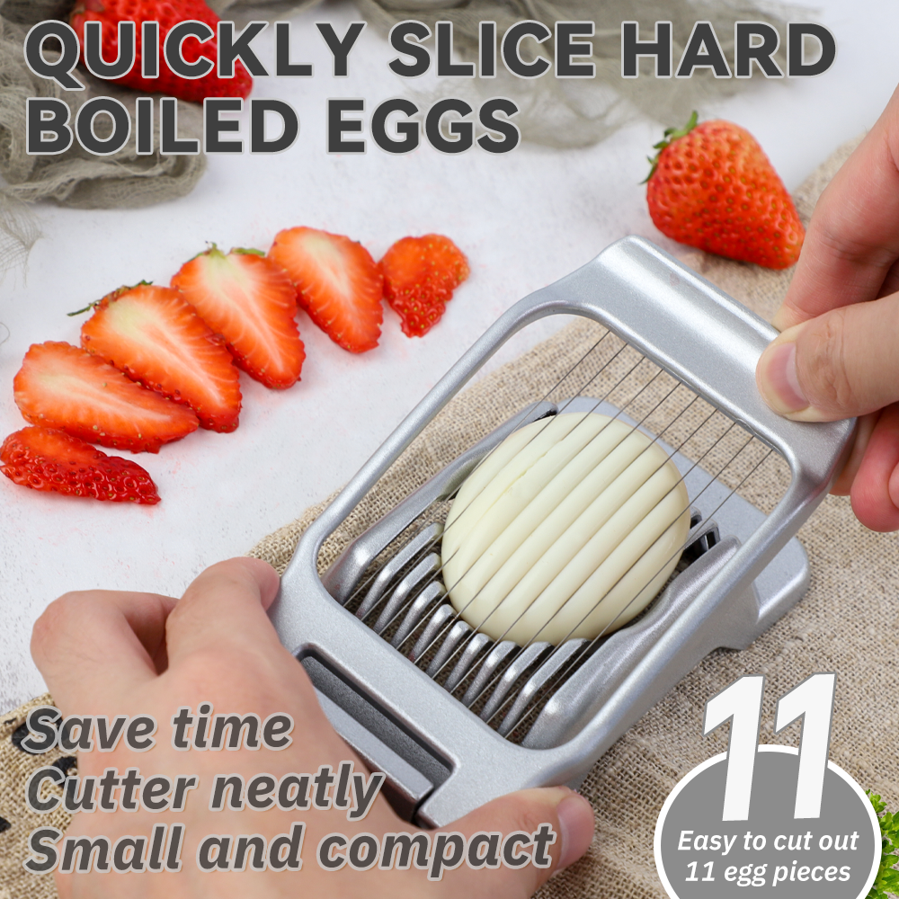 Aluminum Alloy Egg Slicer, Hard Boiled Egg Cutter, Professional Egg Cutter