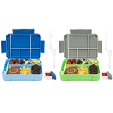 Bugucat Lunch Box 1330ML, Leak-Proof Bento Box with 5 Compartments and Cutlery,Lunch Containers for Kids Adult Food Storage Container with Leak-Proof Silicone Ring Suitable for Microwave Dishwasher