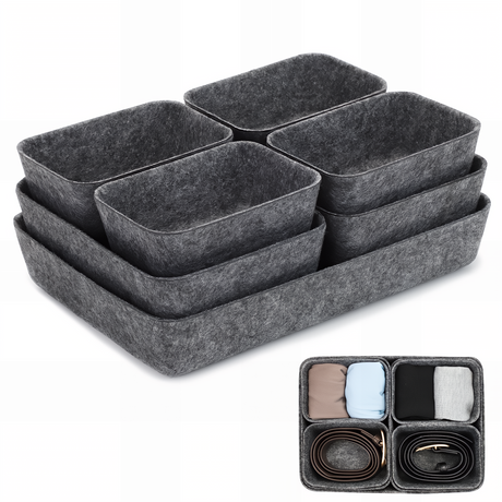 Bugucat Felt Drawer Organiser Stackable Desk Organiser Storage Boxes Organiser Kitchen