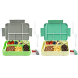 Bugucat Lunch Box 1330ML, Leak-Proof Bento Box with 5 Compartments and Cutlery,Lunch Containers for Kids Adult Food Storage Container with Leak-Proof Silicone Ring Suitable for Microwave Dishwasher