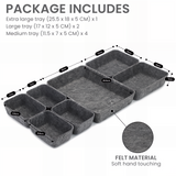 Bugucat Felt Drawer Organiser Stackable Desk Organiser Storage Boxes Organiser Kitchen