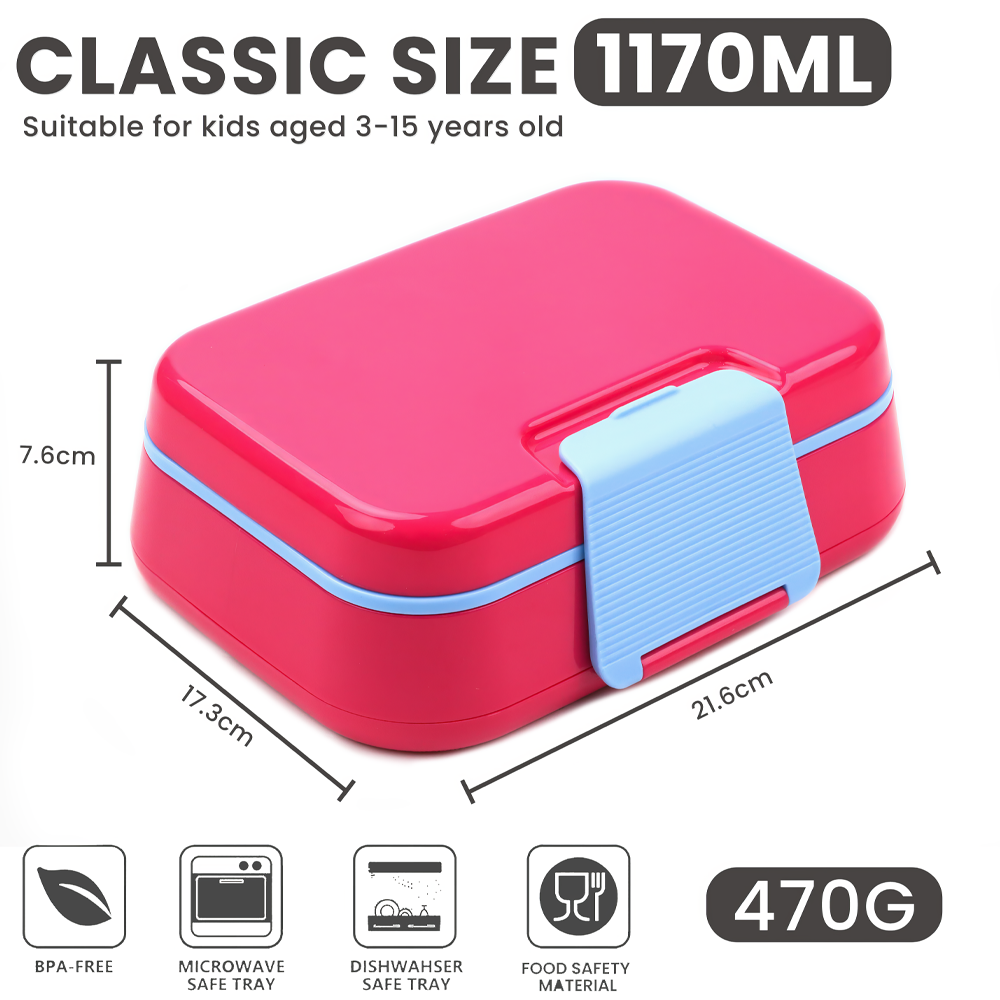 Bento Lunch Box 1170ML,Kids Lunch Box Bento Boxes with 6 Compartments
