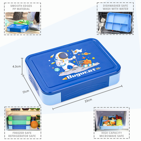 Lunch Box 1330ML Cartoon Kinds, Bento Box Leak-Proof Dishwasher Microwave Safe BPA-Free