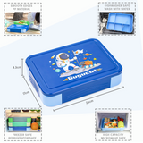 Bugucat Bento Lunch Box 1330ML 12 PCS,Kids Lunch Box Bento Boxes with 6 Compartments Cutlery,Leak Proof Lunchbox Snack Boxes for Kids Adult,Kids Lunch Box with Compartments for Kindergarten