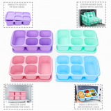 Bugucat Lunch Box 1300ML, Bento Box with 5 Compartments and Spoon, Kids Adult Food Container Lunch Containers for School Work and Travel, Microwave & Dishwasher Safe, BPA Free