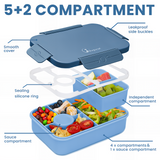 Bugucat Bento Lunch Box 1300ML - Leak-Proof With 4 Compartments, Cutlery for Kids and Adults