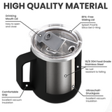 Coffee Mug To Go 500 ml, Thermal Mug, Stainless Steel Insulated Cup, Coffee Mug Thermal with Leak-Proof Cover and Handle