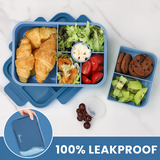 Bugucat Bento Lunch Box 1300ML - Leak-Proof With 4 Compartments, Cutlery for Kids and Adults