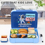 Bugucat Bento Lunch Box 1330ML 12 PCS,Kids Lunch Box Bento Boxes with 6 Compartments Cutlery,Leak Proof Lunchbox Snack Boxes for Kids Adult,Kids Lunch Box with Compartments for Kindergarten