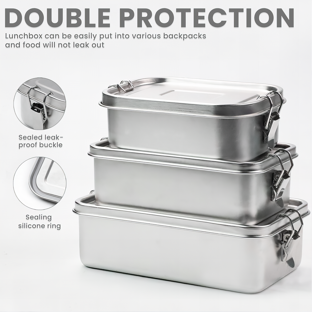 Stainless Steel Bento Lunch Box 800ML, Kids Lunch Box Bento Boxes