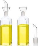 Bugucat Glass Oil Bottle Drizzler, Olive Oil Vinegar Bottle,Lead-Free Glass Oil Bottle,Oil Dispenser Wide Opening for Easy Fill & Cleaning,Oil and Vinegar Bottle for Kitchen,Salad,BBQ