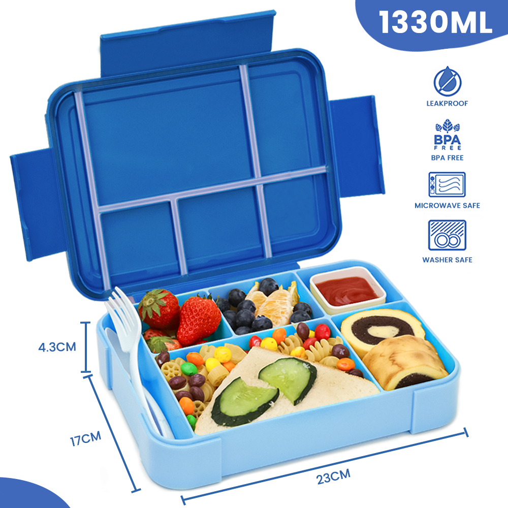 Lunch Box 1330ML 2 PCS, Bento Box Leak-Proof Dishwasher Microwave Safe BPA-Free