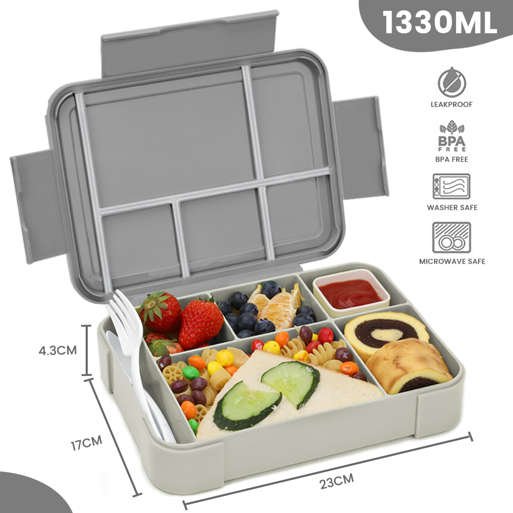 Lunch Box 1330ML 26 PCS,Bento Box Leak-Proof Dishwasher Microwave Safe –  Bugucat Home