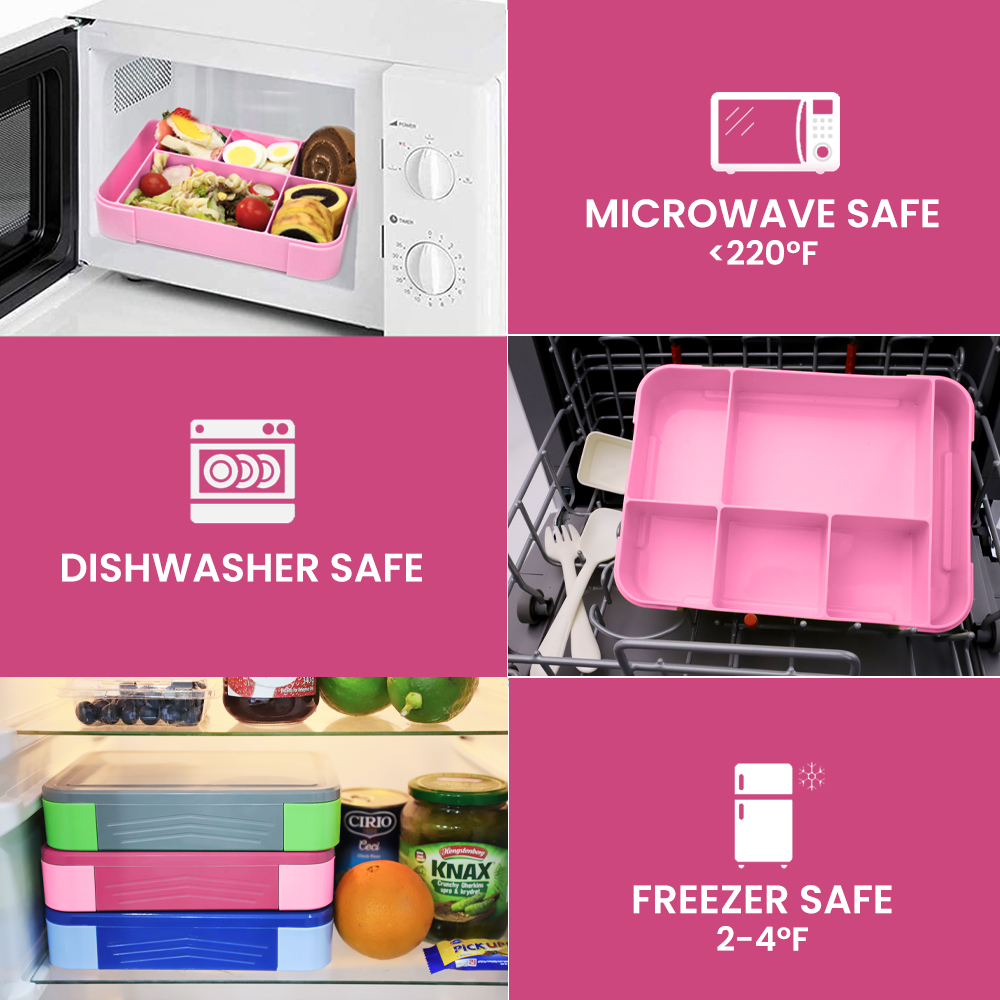 Lunch Box 1330ML 26 PCS,Bento Box Leak-Proof Dishwasher Microwave Safe BPA-Free