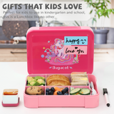 Bugucat Bento Lunch Box 1330ML 12 PCS,Kids Lunch Box Bento Boxes with 6 Compartments Cutlery,Leak Proof Lunchbox Snack Boxes for Kids Adult,Kids Lunch Box with Compartments for Kindergarten