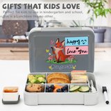 Bugucat Bento Lunch Box 1330ML 12 PCS,Kids Lunch Box Bento Boxes with 6 Compartments Cutlery,Leak Proof Lunchbox Snack Boxes for Kids Adult,Kids Lunch Box with Compartments for Kindergarten
