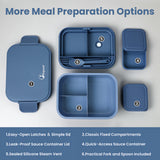 Bento Box 1300ML - 2 Layer Compartments Leak Proof Lunch Container with Cutlery for Adults and Kids