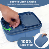 Bento Box 1300ML - 2 Layer Compartments Leak Proof Lunch Container with Cutlery for Adults and Kids
