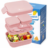 Bento Box 1300ML - 2 Layer Compartments Leak Proof Lunch Container with Cutlery for Adults and Kids