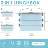 Lunch Box 304 Stainless Steel  1700ML,Bento Box Leak-Proof Dishwasher Microwave Safe