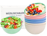 Bugucat Cereal Bowls 8 pcs 760ML, 15CM Soup Bowls Reusable Dessert Bowls,Unbreakable and Lightweight Salad Bowls for Cereal Soup Pasta Snack and Salad Breakfast Bowls Dishwasher and Microwave Safe