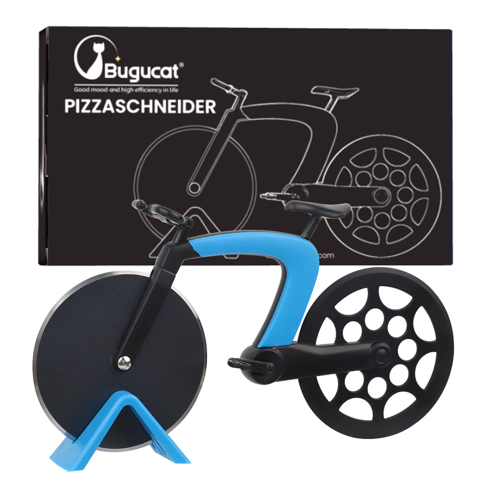 Bugucat Bicycle Pizza Cutter, Pizza Wheel Slicer Strong Solid Sharp,Pizza Knife Great Idea for Cyclists Pizza Lovers Pizza Accessories with Stainless Steel,Bike Non-Stick Cutting Wheels