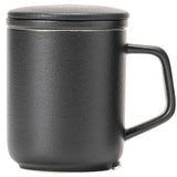 Teacup with Lid and Strainer, 375ml Tea Mug, Porcelain Teacups for Steeping Tea