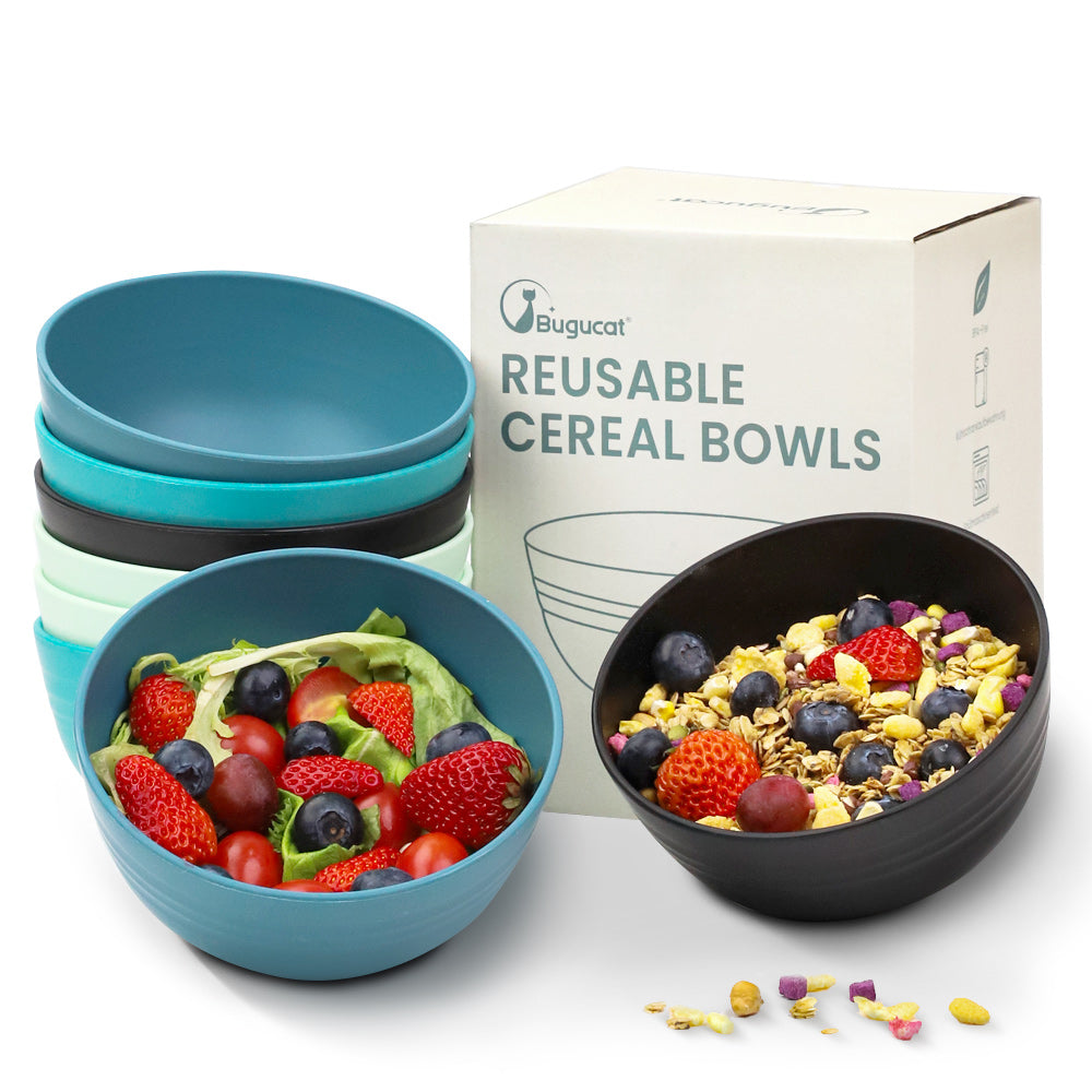 Cereal Bowls 8 pcs 760ML, Unbreakable Soup Bowls Dishwasher and Microwave Safe