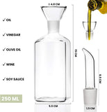 Bugucat Glass Oil Bottle Drizzler, Olive Oil Vinegar Bottle,Lead-Free Glass Oil Bottle,Oil Dispenser Wide Opening for Easy Fill & Cleaning,Oil and Vinegar Bottle for Kitchen,Salad,BBQ
