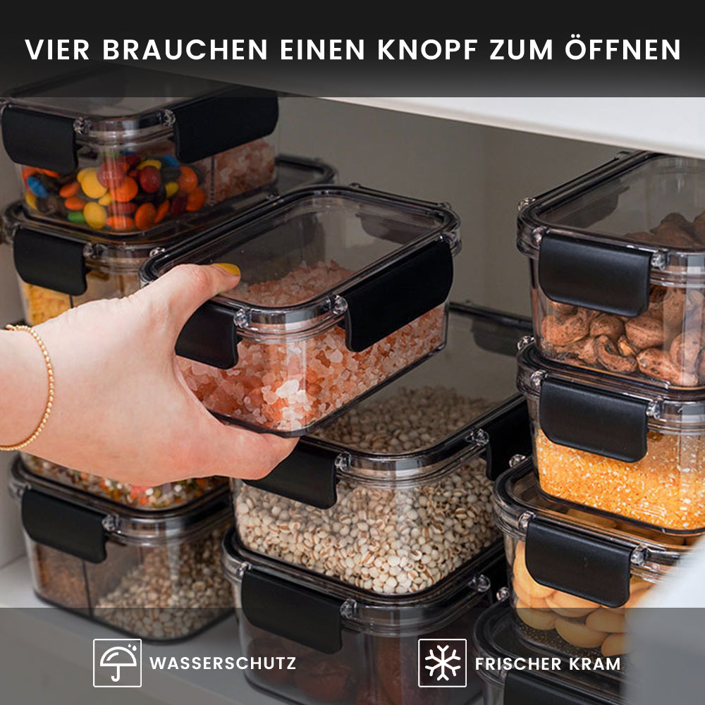 Food Storage Containers, Plastic Food Containers Set, Stackable Storage Boxes Reusable