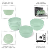 Bugucat Bowl Cereal Bowls Set de 8 760ML, Soup Bowl Postre Bowls Reutilizable, Cereal Bowl Plástico Inastillable para Niños Adultos, Ensaladera Bowl Set para Ramen Cereal Sopa