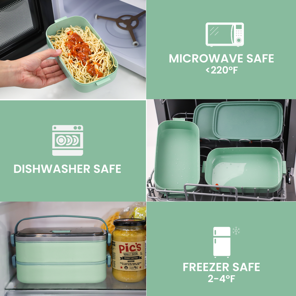 Microwave Bento Lunch box Leakproof fruit container Storage Box For Kids  Adult