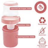 Cereal Cup,Yogurt Cups Milk Jar, Leak-Proof Breakfast Container Yoghurt Pot