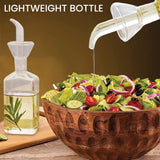 Bugucat Glass Oil Bottle Drizzler, Olive Oil Vinegar Bottle,Lead-Free Glass Oil Bottle,Oil Dispenser Wide Opening for Easy Fill & Cleaning,Oil and Vinegar Bottle for Kitchen,Salad,BBQ