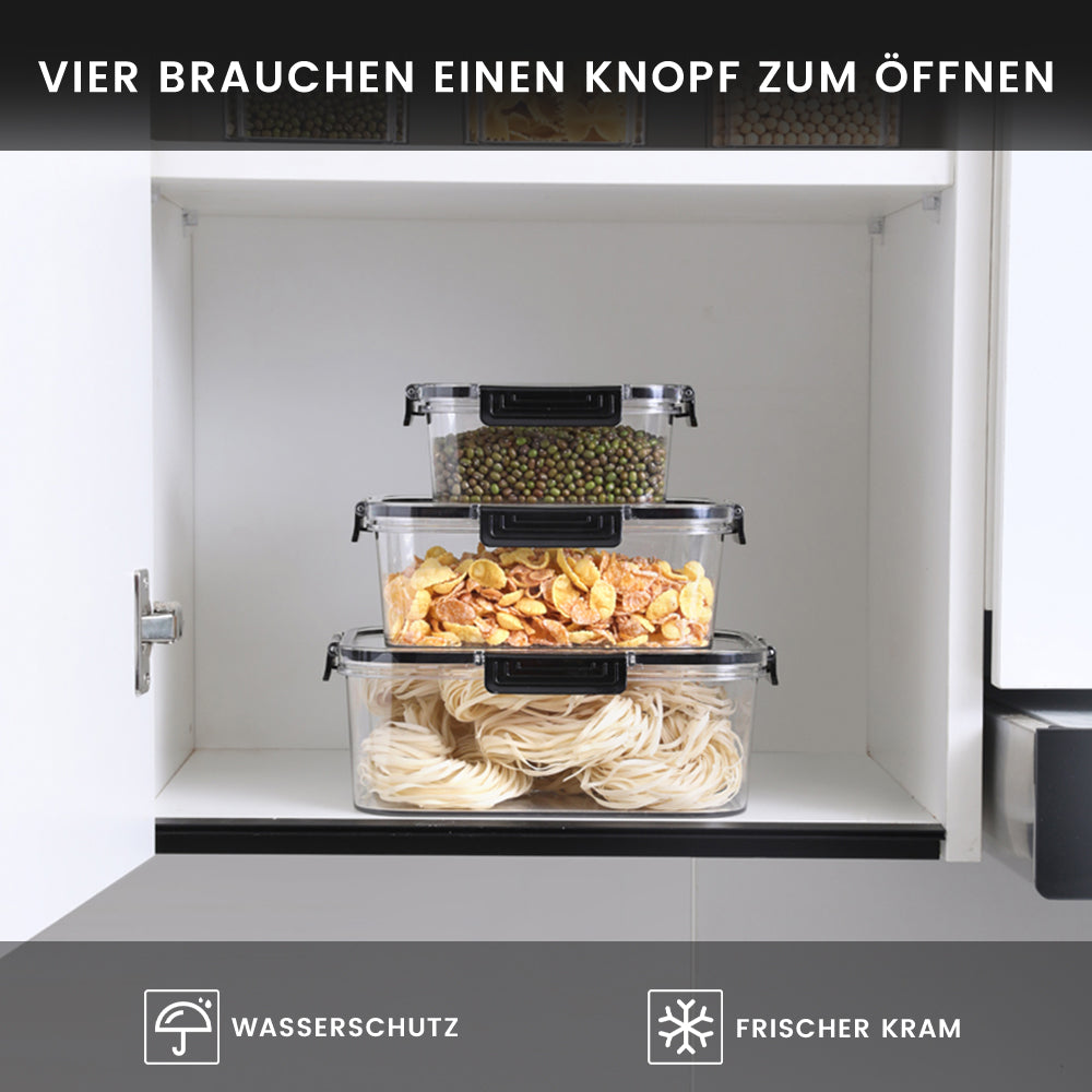 Food Storage Containers, Plastic Food Containers Set, Stackable Storage Boxes Reusable