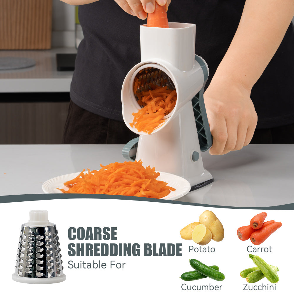 Bugucat Manual Vegetable Cutter, Vegetable Slicer, Drum Grater, Cheese Grater