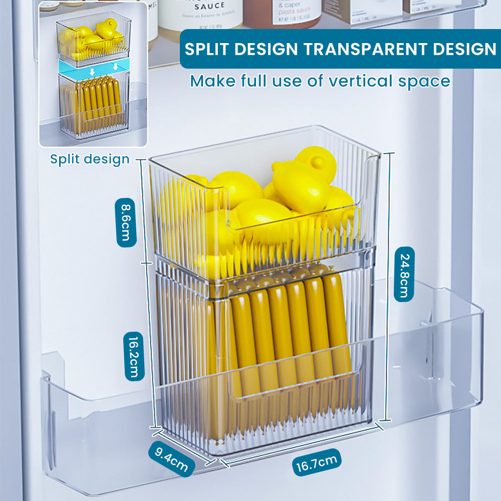 Bugucat Fridge Organisers, Fridge Storage Organiser Kitchen Clear Storage Organiser