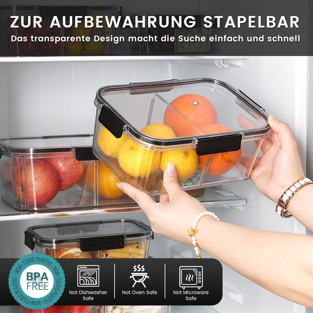 Food Storage Containers, Plastic Food Containers Set, Stackable Storage Boxes Reusable
