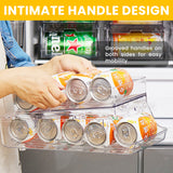 Fridge Organizer Can Dispenser, Fridge Can Holder, Beverage Cans Organizer,  Storage Boxes for Cabinets Freezer Pantry